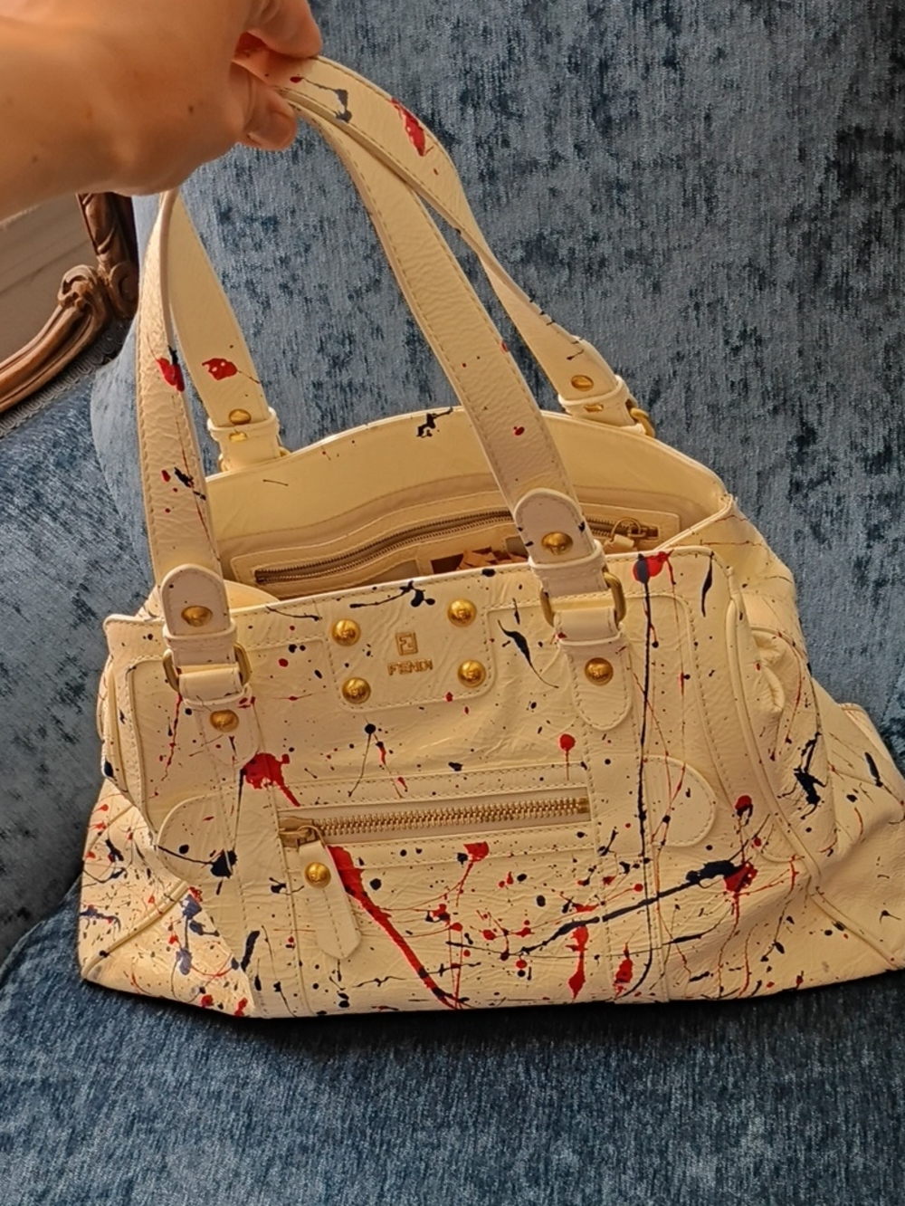 White Patent Leather Fendi Bag - Picture 2 of 14